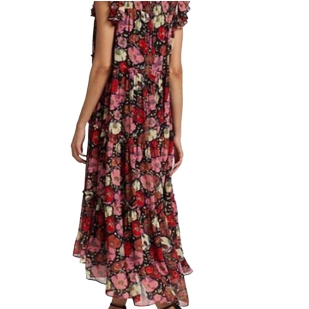 CINQ À SEPT Ricki Floral Dress Asymmetrical Size 4 NWT - Picture 9 of 10